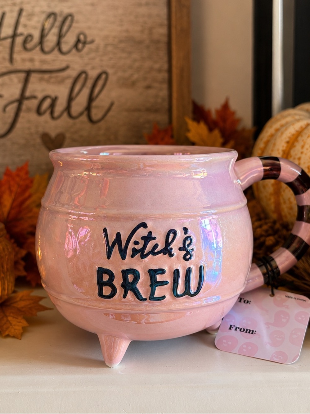 ✨NEW🧙‍♀️Full Moon Witch’s Brew Pastel Pink Cauldron Mug🖤